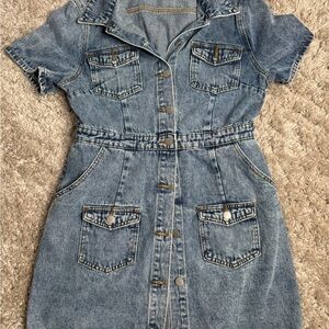 Denim Button-Up Dress